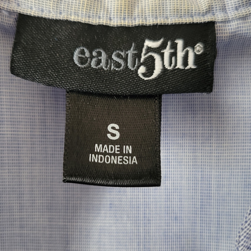 East 5th Light Blue Pintuck Button-Front Blouse - Picture 3 of 3